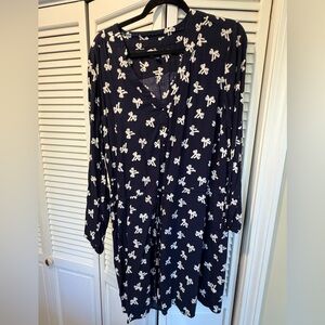 GAP Navy Dress with White Bow Design